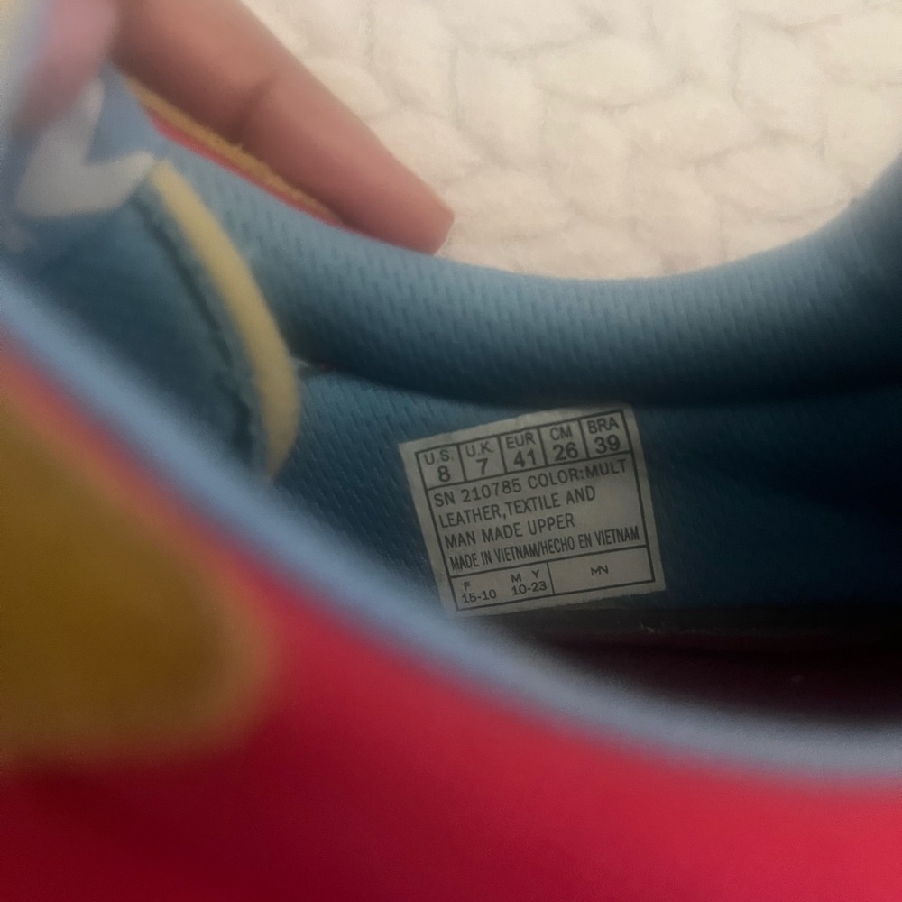Vibrant Red and Gold Women's Athletic Shoes - Picture 11 of 13